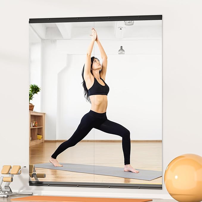 Hasipu 2 Pcs 79''x35'' Home Gym Mirror Large Full Length Wall Mounted Full Body - Image 3