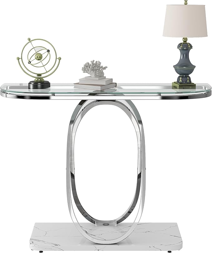 O&K FURNITURE Glass Console Tables - Image 6