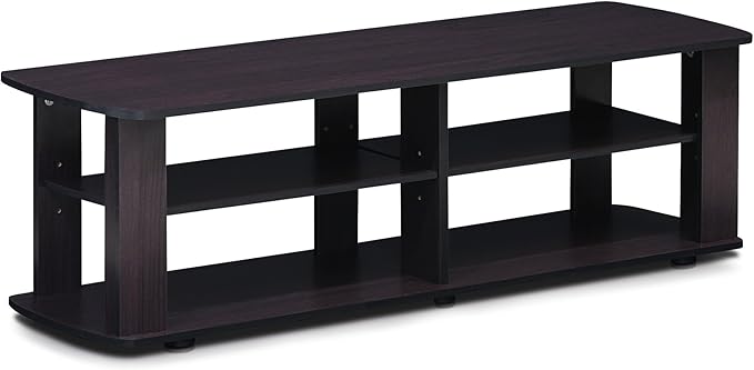 Furinno Nelly Entertainment Center TV Stand, Short 43.3" x13.4 x13.1, Dark - Image 4