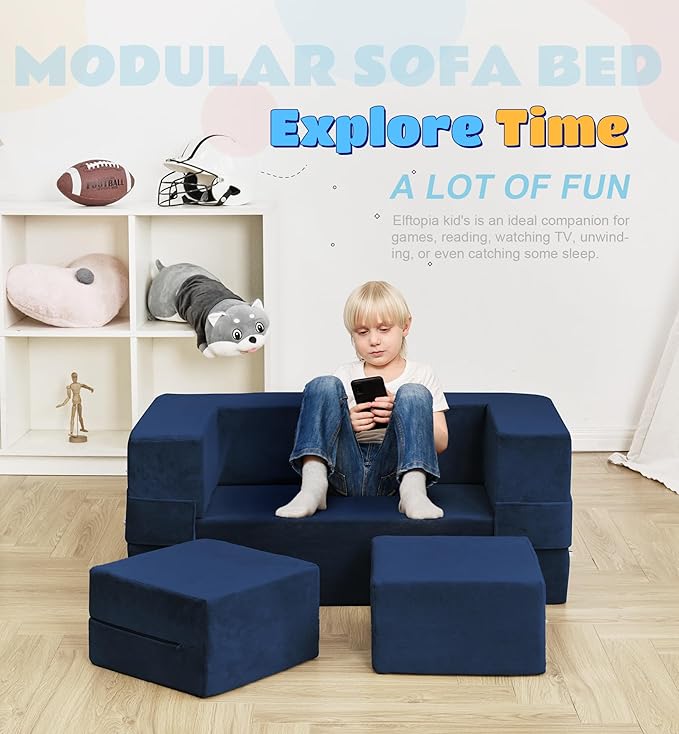Modular Kids Sofa, Toddler Couch Foam Armchair - Image 4