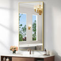 KOCUUY 24x48 Inch Large Gold Wall Mounted Mirror, Aluminum Framed Decorative by KOCUUY