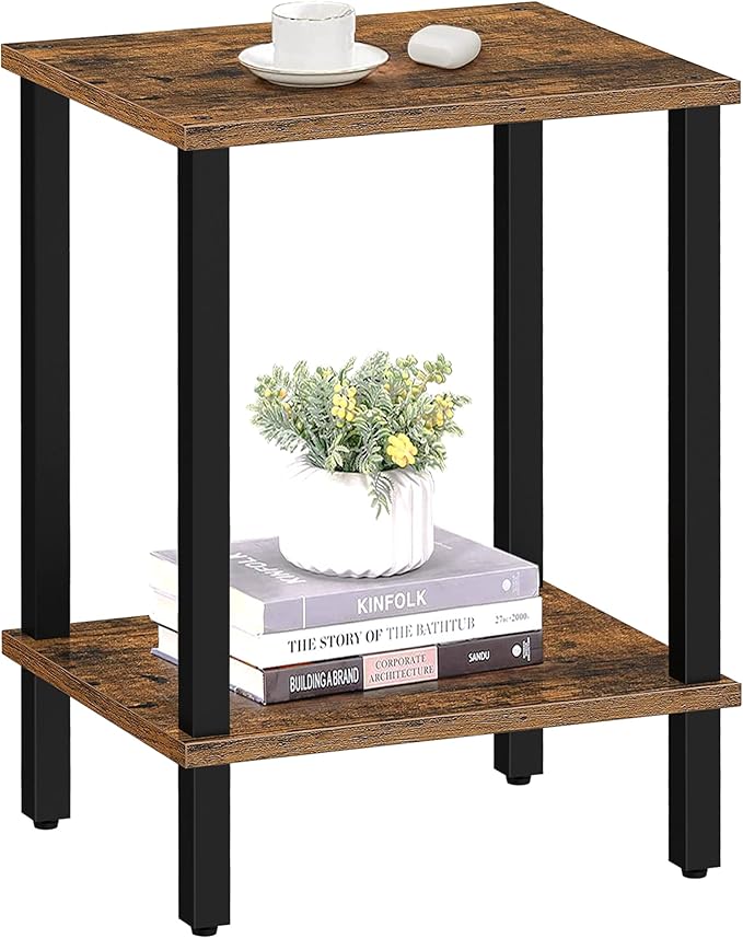 TUTOTAK End Table, Side Table, Nightstand, 2-Tier Storage Shelf, Sofa Side Table by WelcometotheTUTOTAKHome
