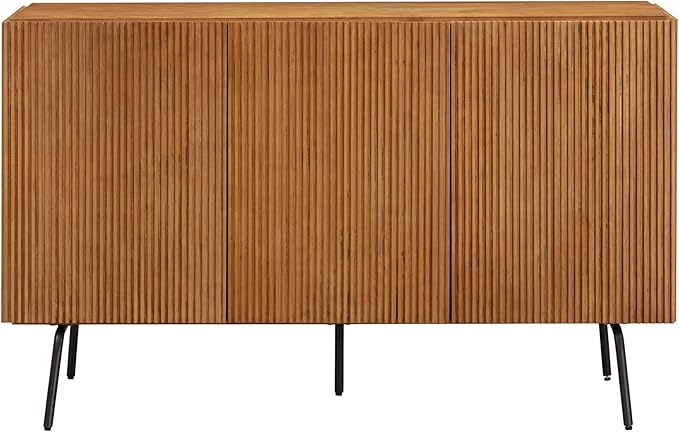 NTC Veil Modern Sideboard with 3 Doors, Buffet Cabinet with Vertical Groove - Image 5