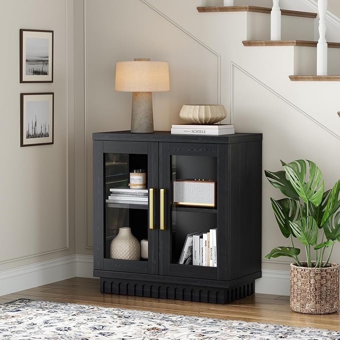 Buffet Cabinet with Storage, Sideboard Cabinet with Glass Doors, Accent Storage - Image 6