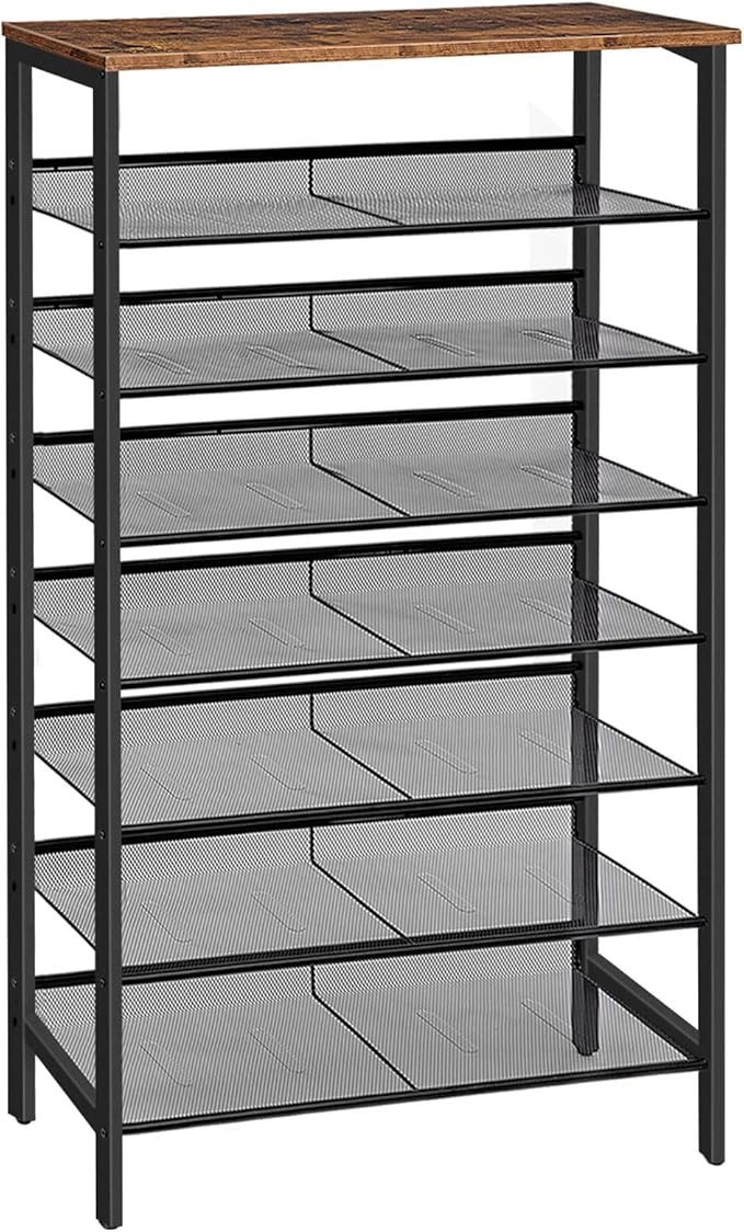 HOOBRO 8-Tier Shoe Rack, 29.5"L Shoe Shelf, Large Capacity Shoe Storage by HOOBRO