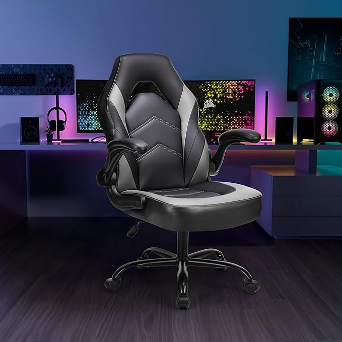 OLIXIS Big and Tall Office Desk Leather Gaming Computer Chair - Image 7