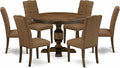 East West Furniture F3EL7-718 7 Piece Kitchen Table Set Consist of a Round by EastWestFurniture