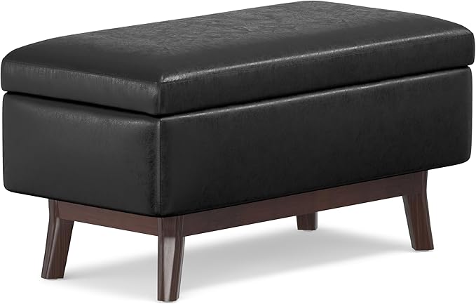 SIMPLIHOME Owen 36 inch Wide Mid Century Modern Small Rectangular Storage by SimpliHome