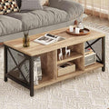 FATORRI Coffee Table for Living Room, Rustic Wood Center Table by FATORRI