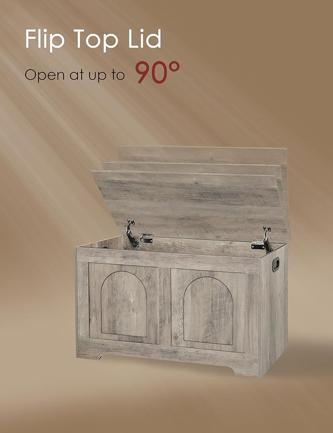 DINZI LVJ Storage Chest, 31.5”Wooden Toy Box - Image 4