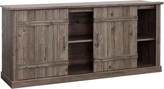 Sauder Entertainment Credenza, Pebble Pine Finish - Image 9