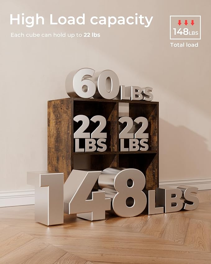 GTPLAYER 4-Cube Storage Organizer, Fits 11" Bins, Vertical or Horizontal Use - Image 5