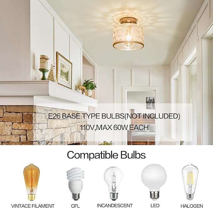 Modern Semi Flush Mount Ceiling Light - Image 4