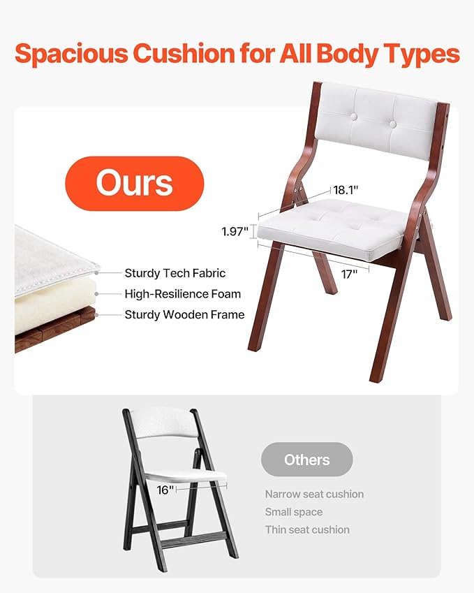 VEVOR Wooden Folding Chairs - Image 5