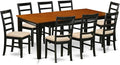East West Furniture QUPF9-BCH-C 9 Piece Dining Table Set Includes a Rectangle by EastWestFurniture