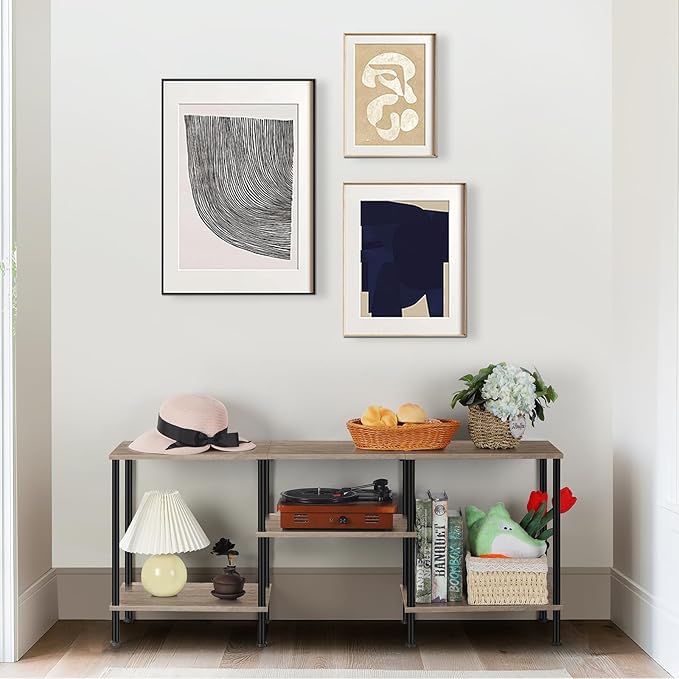 50 Inch TV Stand with Power Outlet Small Entertainment Center with Storage 3 - Image 8