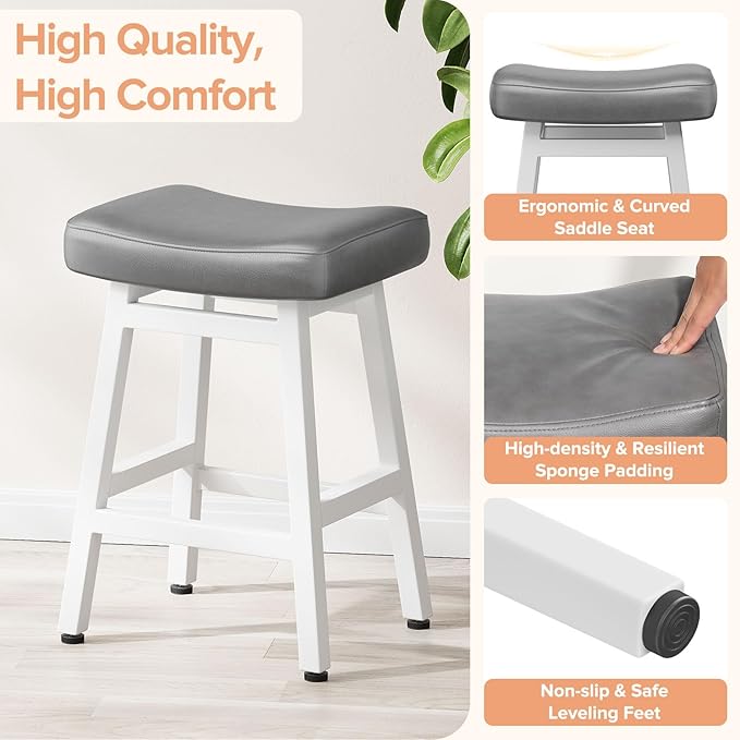 Counter Height Bar Stools Set of 3, 24 Inch Barstools - Image 3