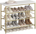 Shoe Rack Organizer 4 Tier for Closet Entryway Free Standing Metal Storage Shoe by MAKELIFESIMPLE