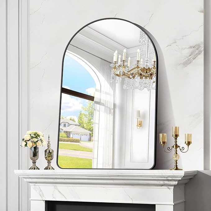 Arched Bathroom Mirror, Wall Mounted Mirror, Living Room, Hanging or Leaning - Image 3