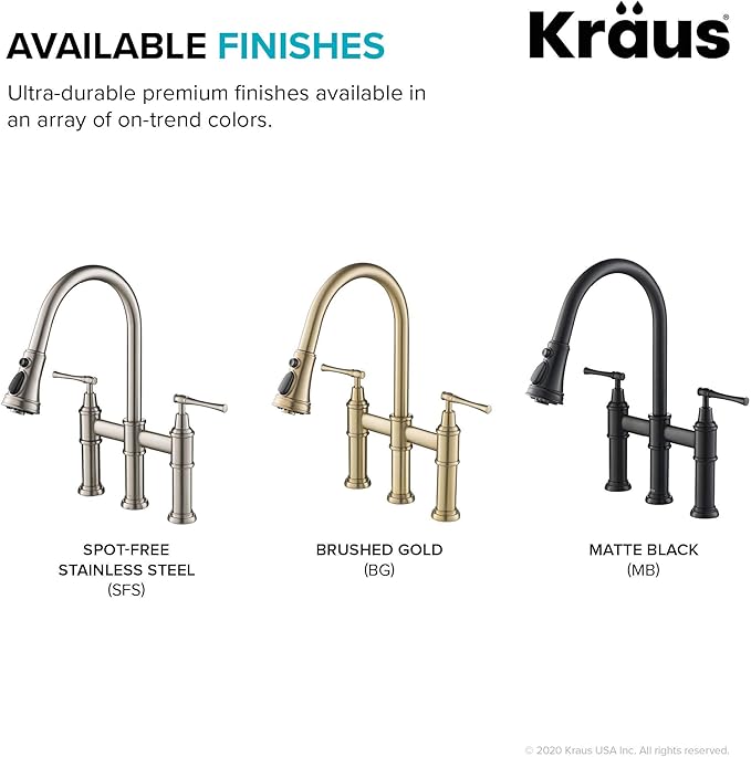 KRAUS Allyn Transitional Bridge Kitchen Faucet - Image 11