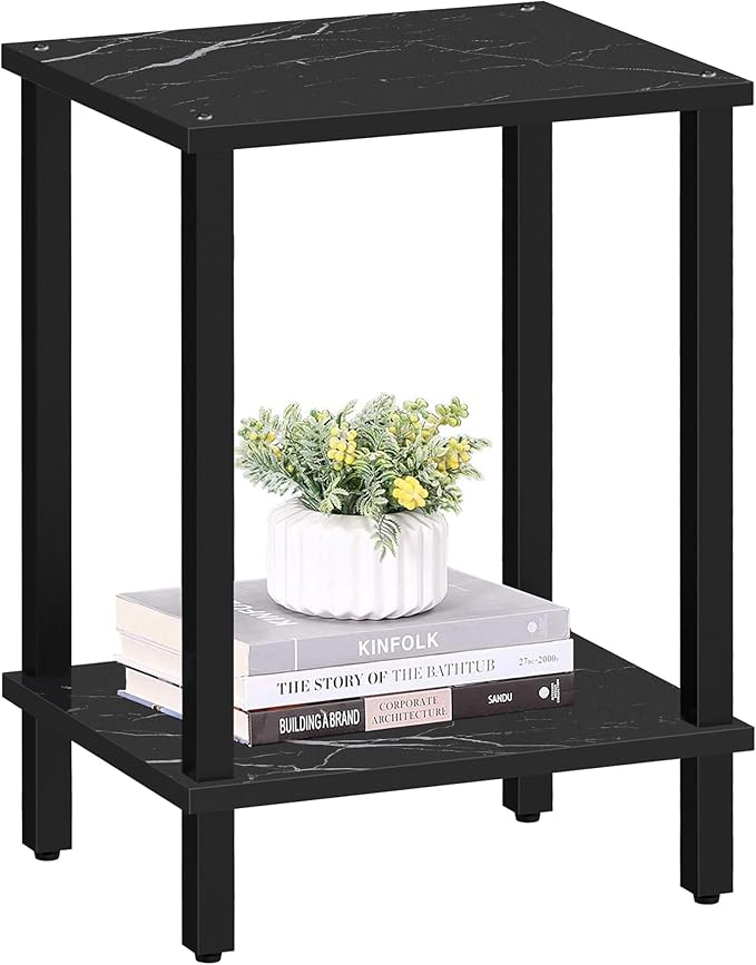 TUTOTAK End Table, Side Table, Nightstand, 2-Tier Storage Shelf, Sofa Side Table by WelcometotheTUTOTAKHome