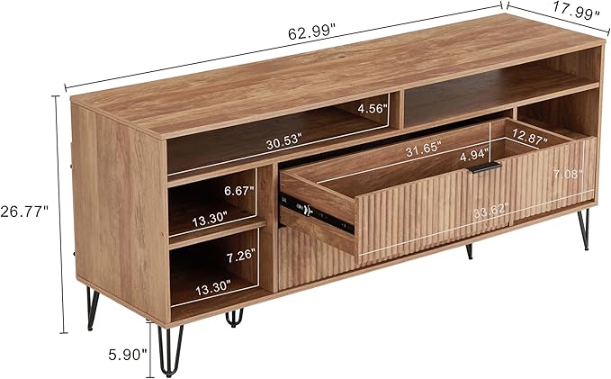 Manhattan Comfort Dumbo Mid Century Modern TV Stand - Image 3