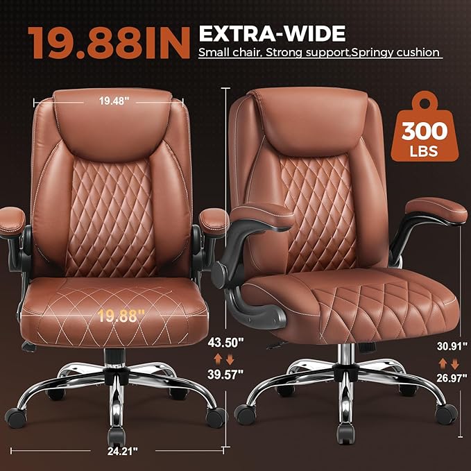 COMHOMA Leather Office Chair Ergonomic Computer Gaming Chair - Image 3
