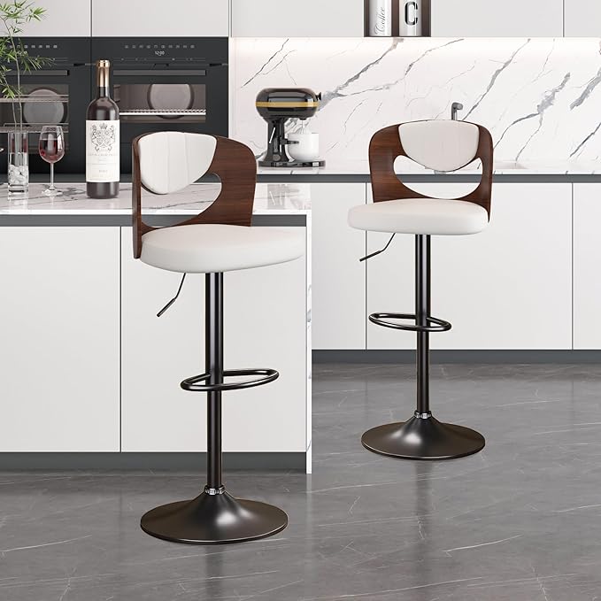 VECELO Bar Stools Set of 2, Kitchen Island Stools - Image 9