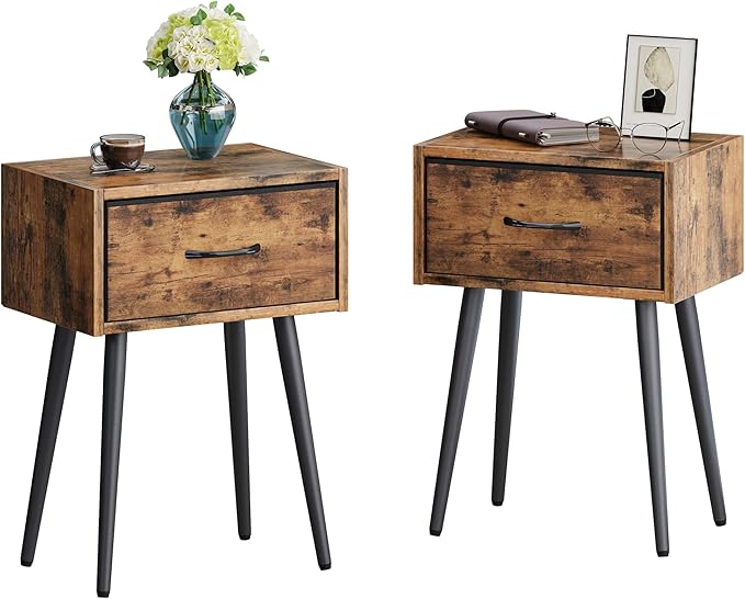Small Nightstands Set of 2, Bedside Table by IRCPEN
