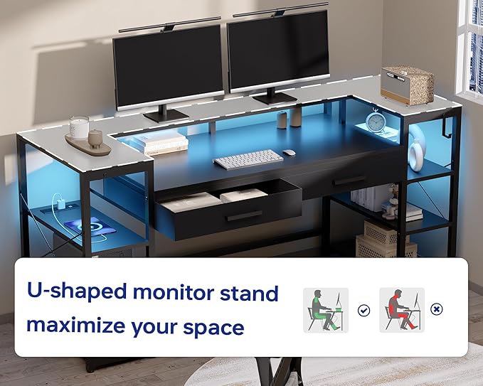 Pamray 58 Inch Computer Desk - Image 6