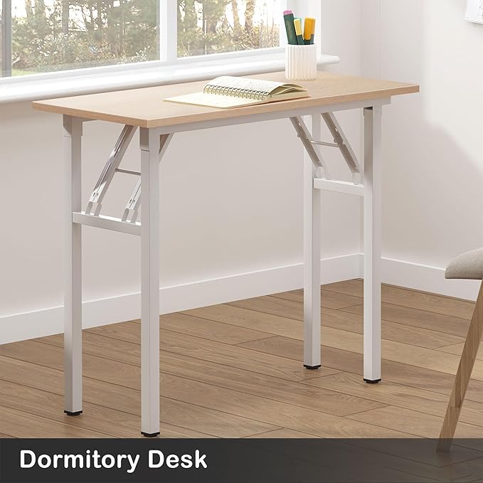 Need Small Desk 31 1/2" No Assembly Foldable Writing Table, Sturdy and Heavy - Image 9