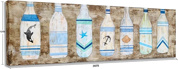 Yihui Arts Drift Bottle Canvas Wall Art - Image 2