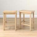 Grain & Grove Smith Collection Set of 2 Solid Wood Counter Height Bar Stools by GrainGrove