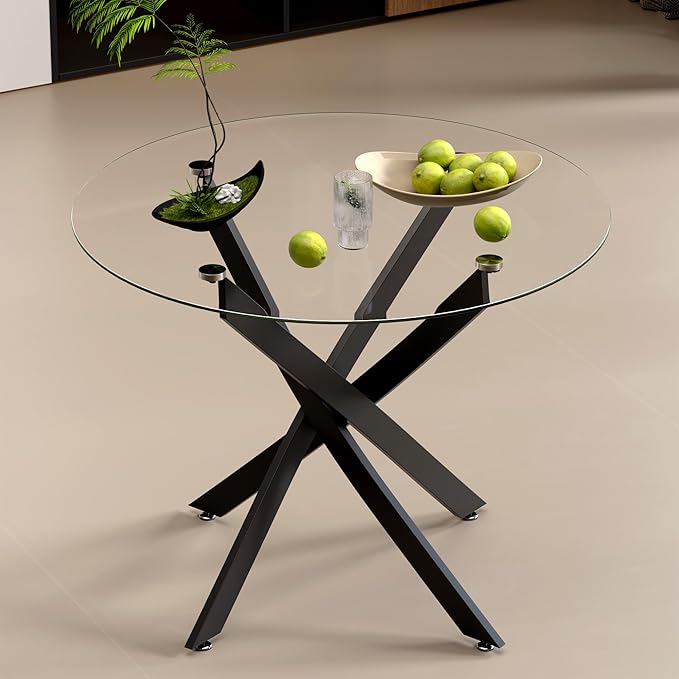 Glass Dining Table Modern Kitchen Table - Image 4