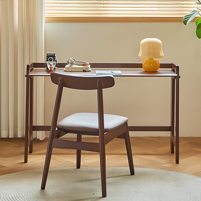 Computer Desk, Foldable Desk, Home Office Desks, Solid Wood Writing Desk - Image 3