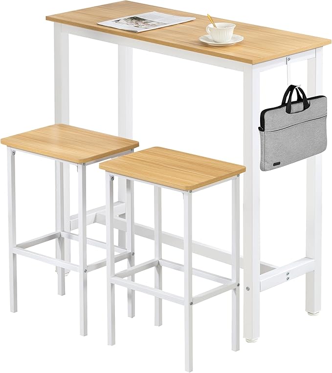 Finnhomy Bar Table Set, 39.3" Pub Table High Top Table, Rectangular Bar Height by Finnhomy