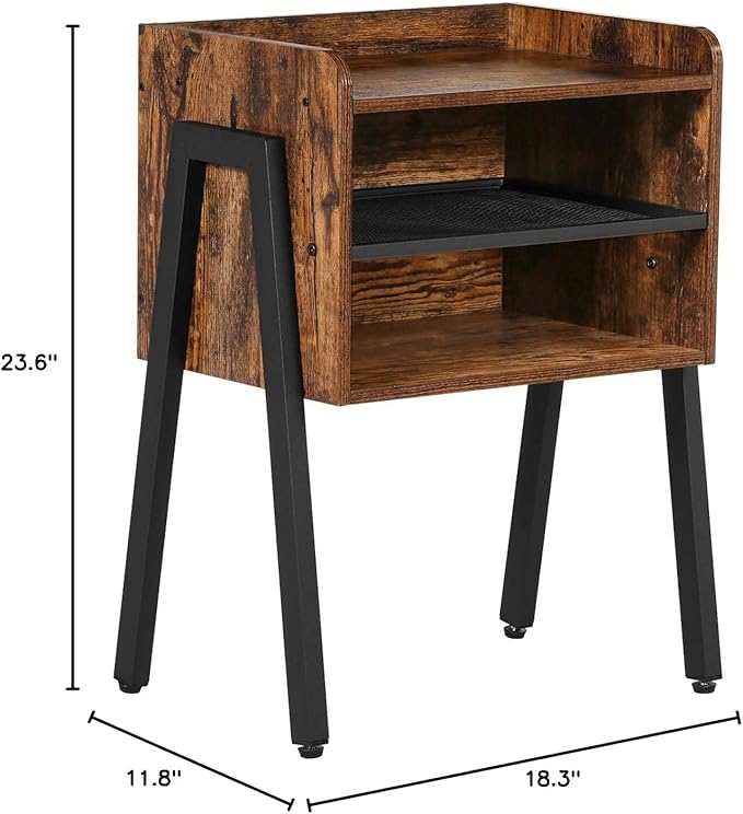 VECELO Stackable Nightstand, End Table Side Table - Image 3