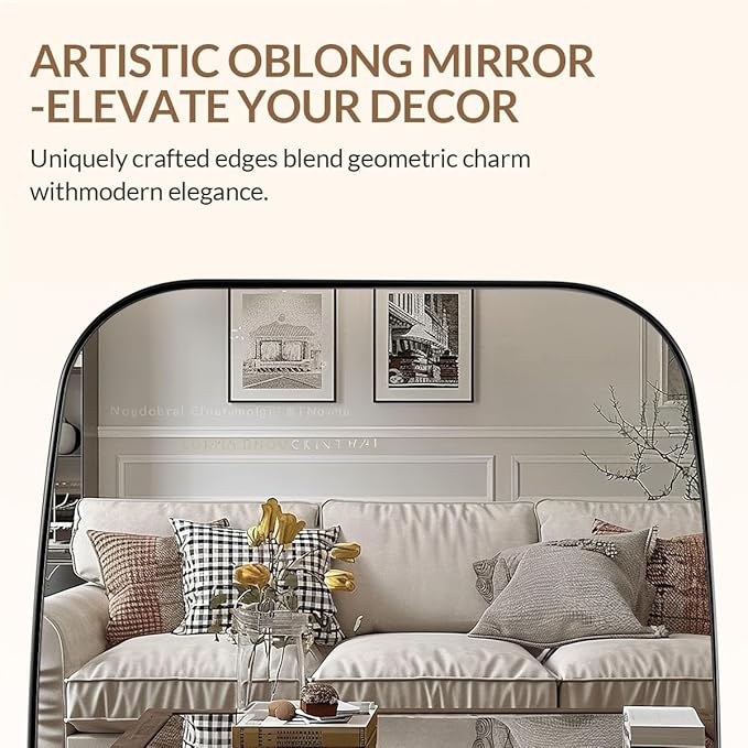 ANDY STAR Brushed Nickel Bathroom Mirror, 20x30’’ Oval Mirror - Image 7