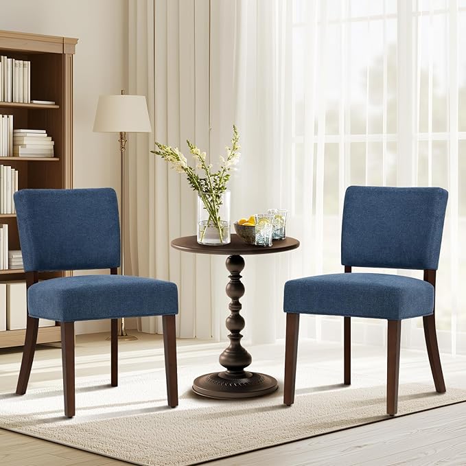COLAMY Mid Century Modern Dining Chairs Set of 2, Upholstered Kitchen Chairs by COLAMYINC