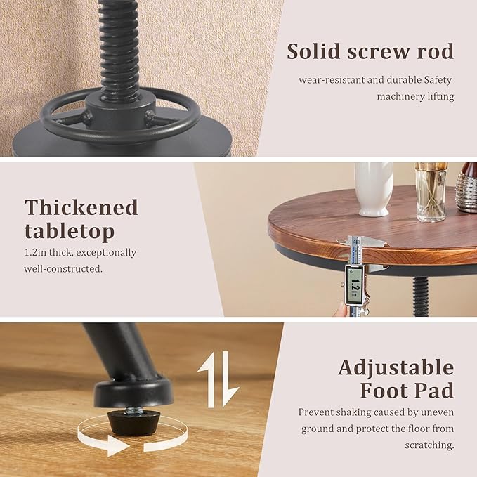 Dia 19.7" Round Pub Table Height Adjustable - Image 7