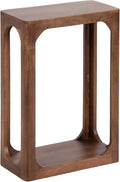 Kate and Laurel Dahl Modern Slatted Wooden Slim Side Table by KateandLaurel