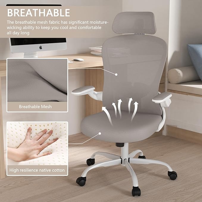 Office Chair, High Back Ergonomic Desk Chair, Breathable Mesh Desk Chair - Image 6