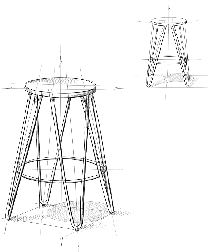 SIMPLIHOME Simeon Industrial Metal 30 inch Metal Bar Stool - Image 3