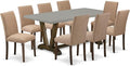 East West Furniture V797AB747-9 9 Piece Dining Table Set Includes a Rectangle by EastWestFurniture