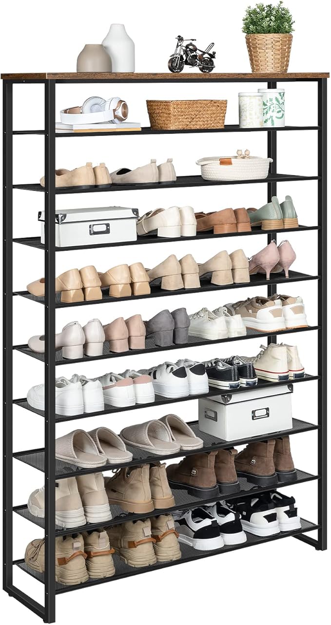 HOOBRO 10-Tier Shoe Rack, 39.4" L Shoe Storage Organizer, Large Capacity Shoe - Image 9