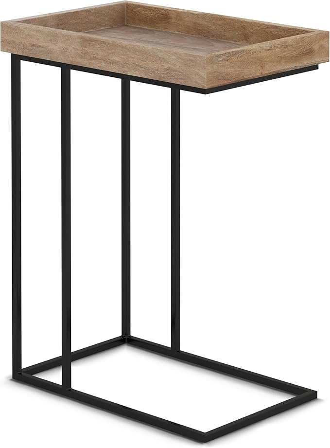 SIMPLIHOME Gallagher SOLID MANGO WOOD and Metal 12 inch Wide Rectangle by SimpliHome