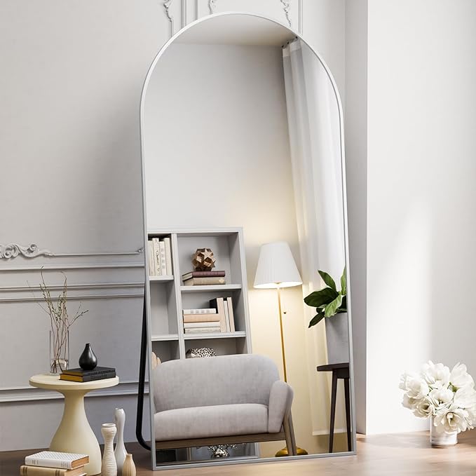 Koonmi 30"x71" Arched Full Length Mirror, Standing Hanging or Leaning by KOONMI