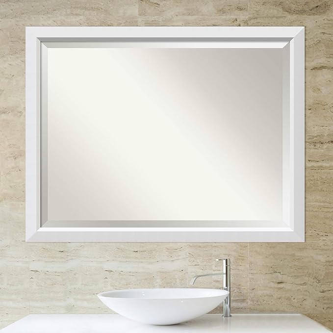 Amanti Art White Bathroom Mirror - Image 6
