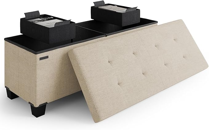 STORAGEBUD Storage Ottoman Bench by STORAGEBUD