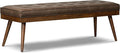 POLY & BARK Napa Luca Leather Bench in Cocoa Brown by POLYBARK